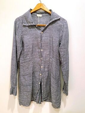 sHIRt brand blue linen shirt